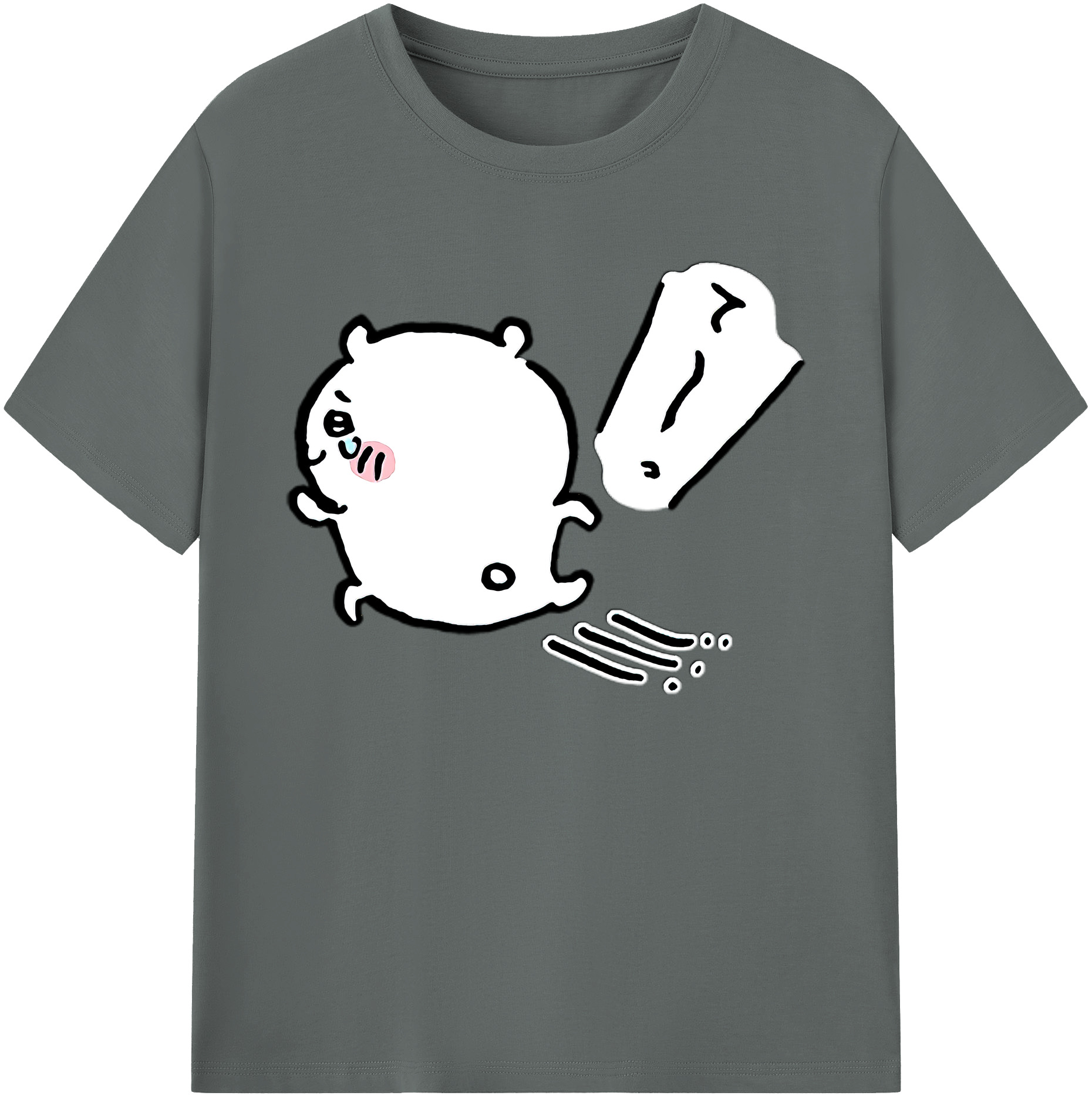 （画像用） ちいかわ ちいかわ Chii-kawa chiikawa 綿100％ メンズ半袖Tシャツ｜肌触りやわらか＆通気性